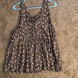 American eagle brown tank top with a tie